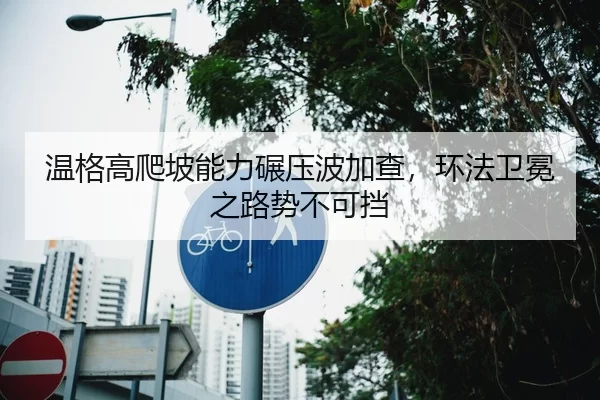 温格高爬坡能力碾压波加查，环法卫冕之路势不可挡